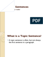 Stripped Topic Sentences