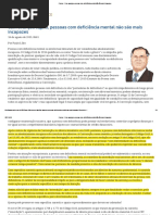 ConJur - Com Avanços, Pessoas Com Deficiência Mental Não São Mais Incapazes