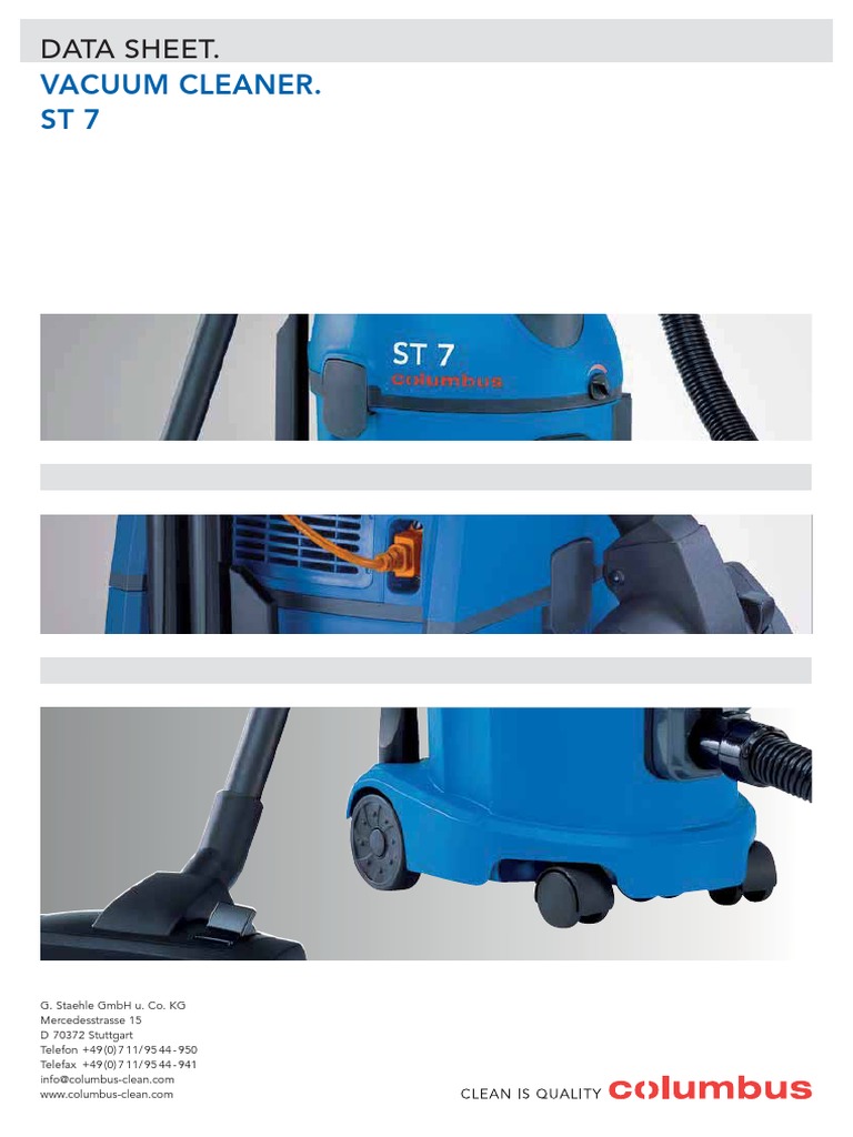 Columbus St7 | Vacuum Cleaner | Manufactured Goods