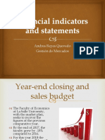 Financial Indicators and Statements