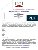 Proyecto de Lectoescritura PDF