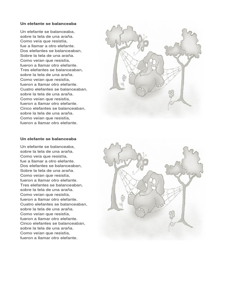 Un Elefante Se Balanceaba | PDF