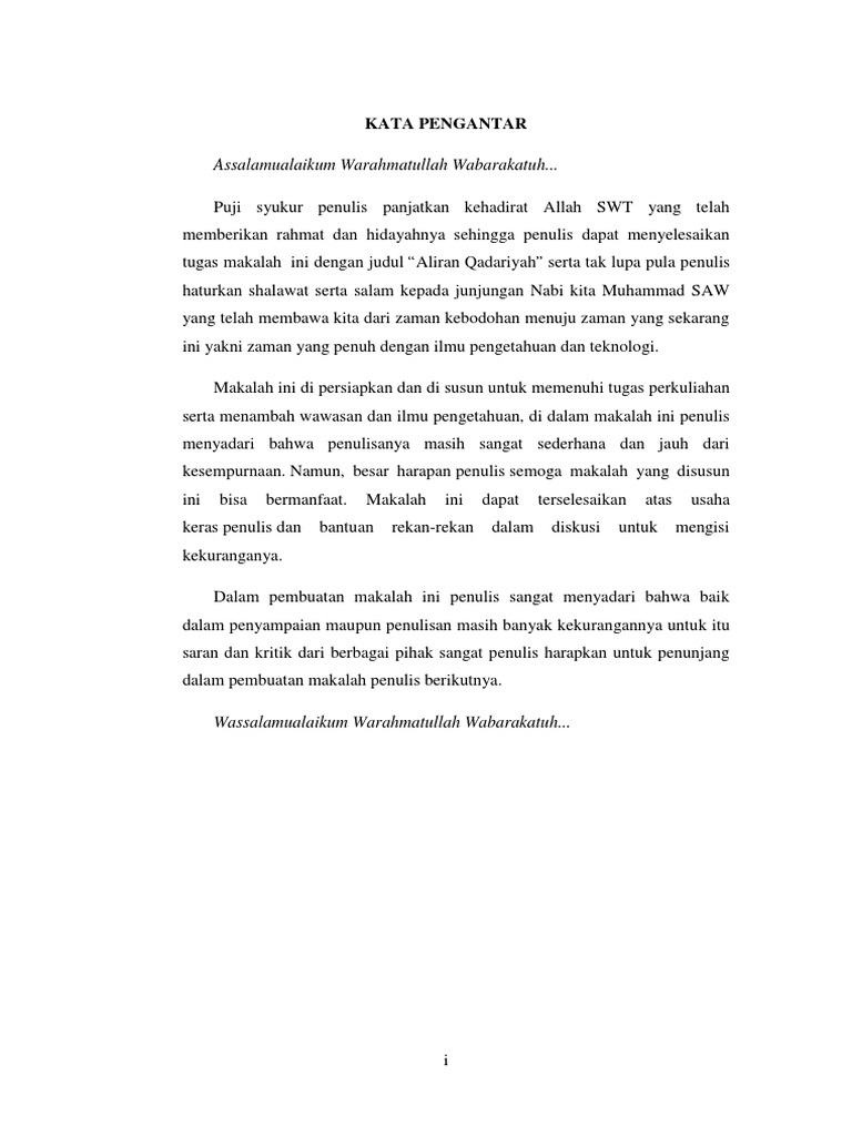 Makalah Aliran Qadariyah