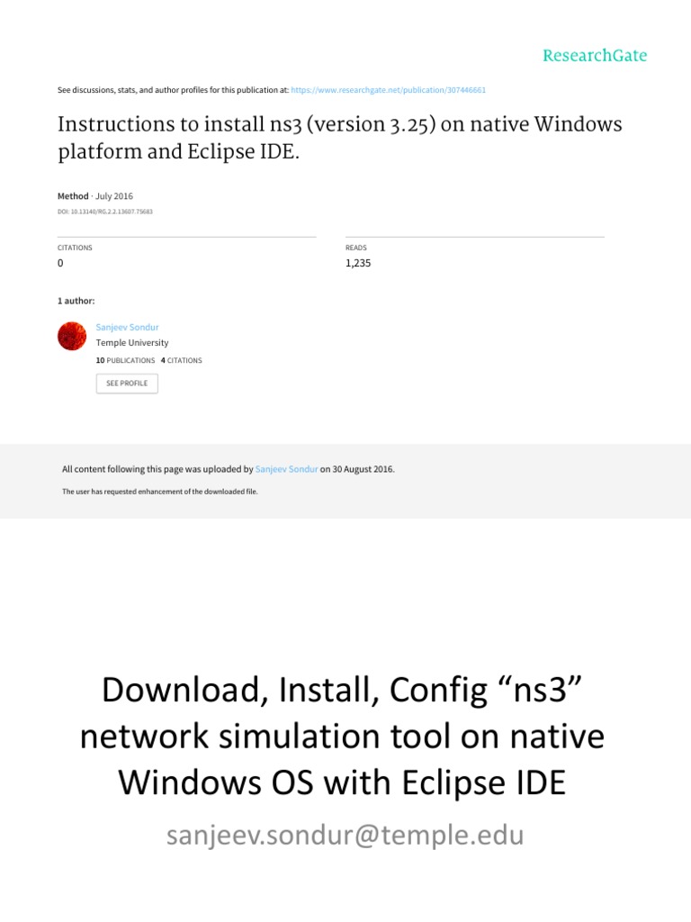 Install ns3 on Windows with Eclipse | PDF | Eclipse (Software) | Ubuntu ...