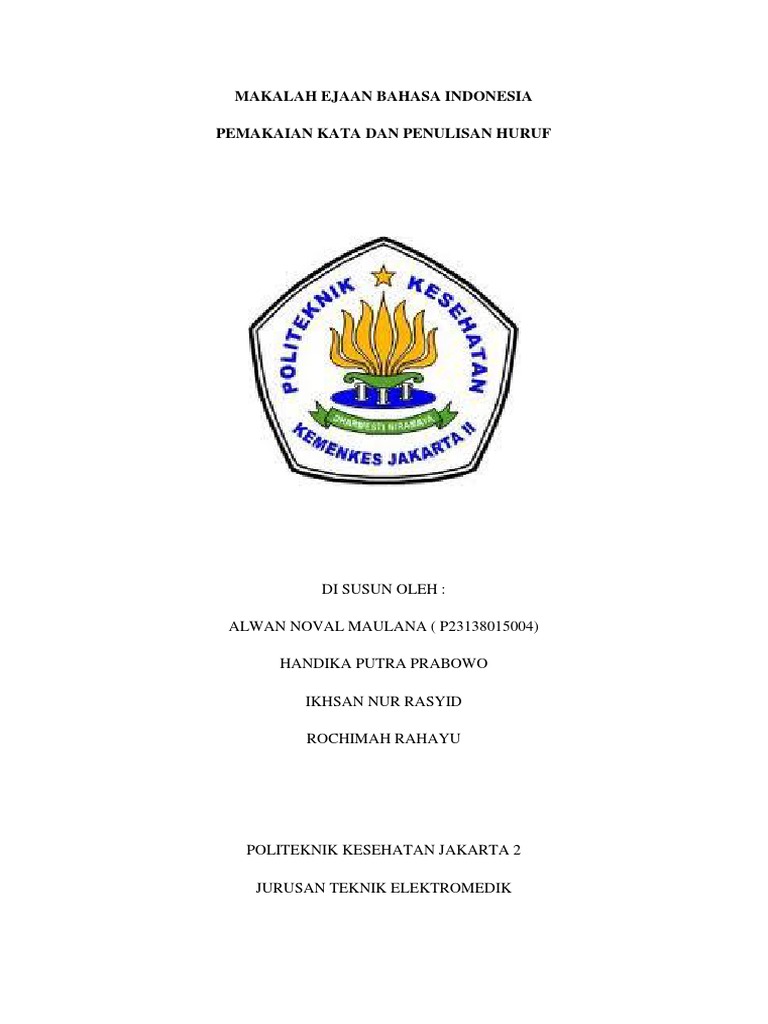 Makalah Ejaan Bahasa Indonesia