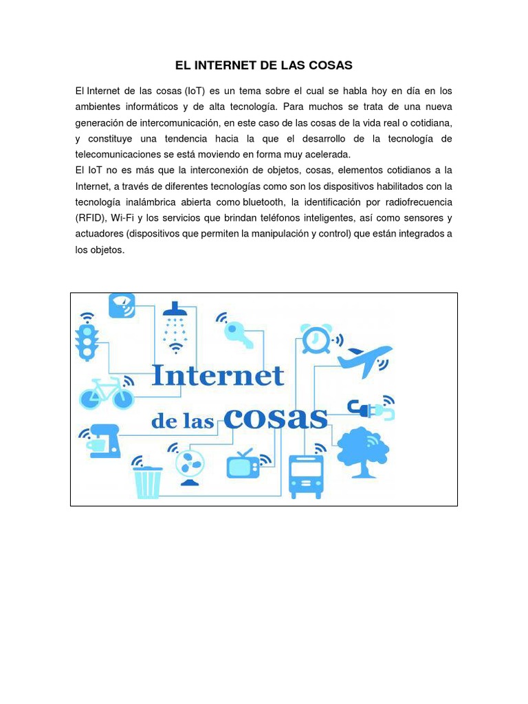 Funcionamiento del Internet de las Cosas | PDF | Internet de las Cosas ...