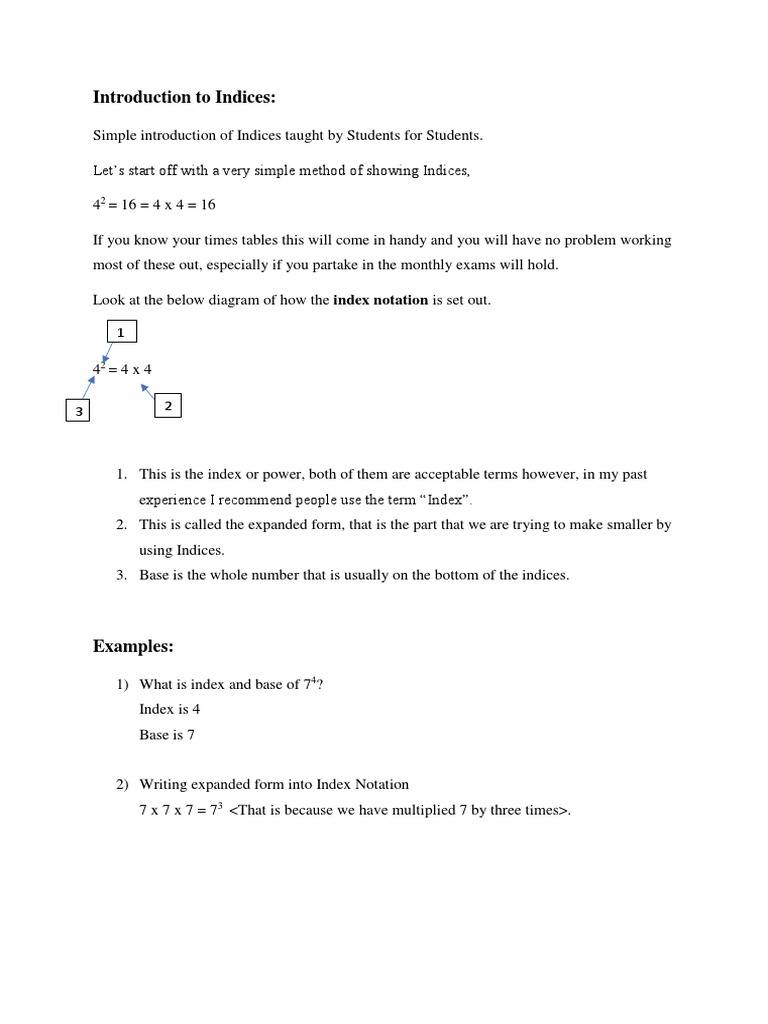 Indices v2 | PDF | Teaching Methods & Materials | Computers