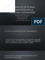 Materiales de Última Generación en La Industria Automotriz