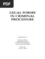 Legal Forms in Criminal Procedure Final