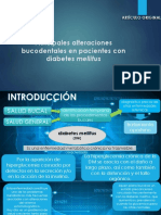 Principales Alteraciones Bucodentales en Pacientes Con Diabetes