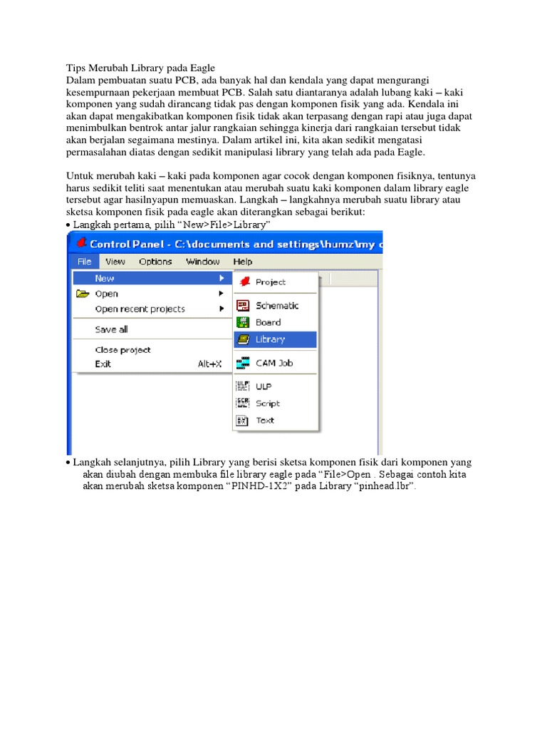 Merubah Library Komponen di Eagle | PDF | Teknologi & Rekayasa