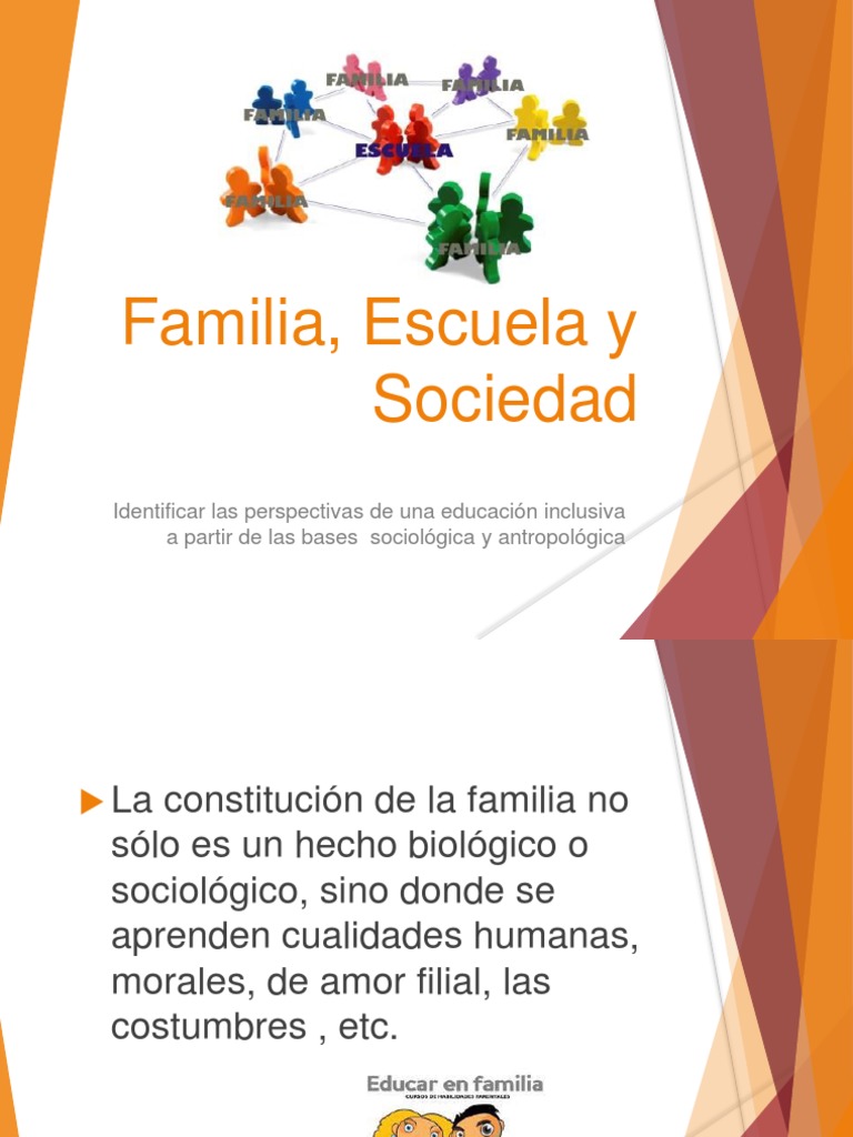 La importancia de la familia, la escuela y la sociedad en la educación ...