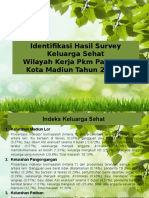 Identifikasi Hasil Survey Keluarga Sehat Wilayah Kerja PKM Patihan Kota Madiun Tahun 2018