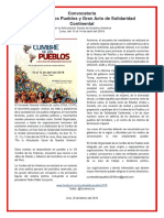 Convocatoria Cumbre de Los Pueblos y Gran Acto de Solidaridad Continental