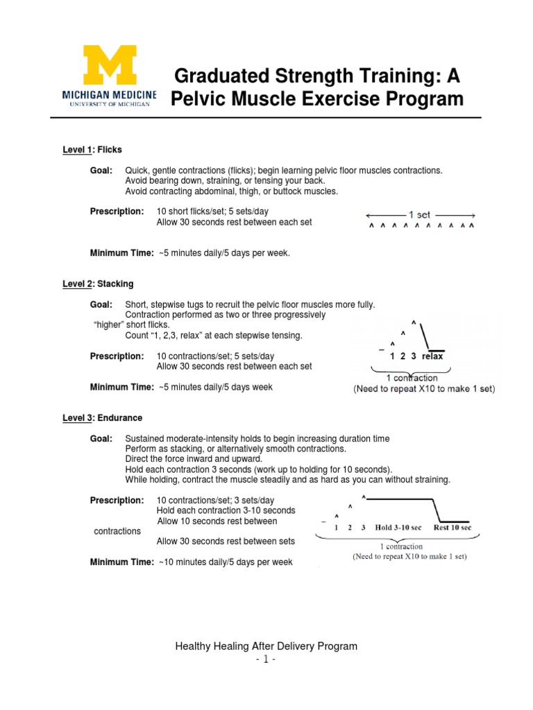 Pelvic Muscle Exercise Program | PDF | Urinary Incontinence | Health Care