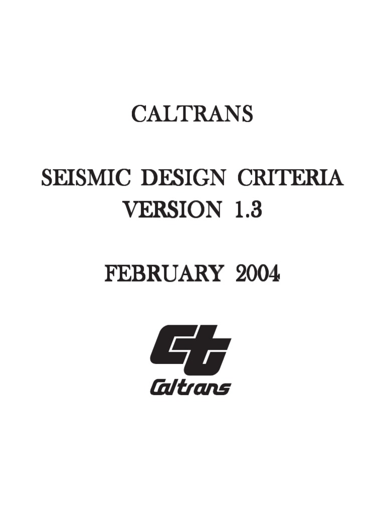 CALTRANS Seismic-Design-Criteria V1.3 2004 PDF | PDF | Strength Of ...