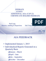 Aia Feedback Desk Audits Additional Aias (Cap-22) Certificate Holder Feedback