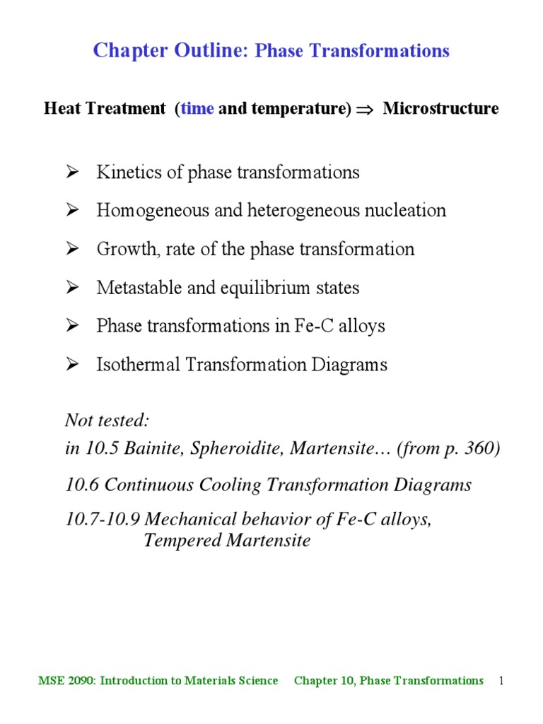 Phase Transformations in Materials Science | PDF | Nucleation | Phase ...