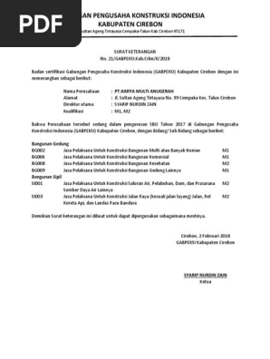 Surat Keterangan Sbu Dalam Proses