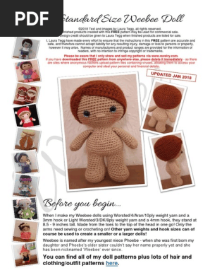 weebee doll pattern