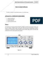 Instrumentation & Measurements And: Study of Analog Oscilloscope