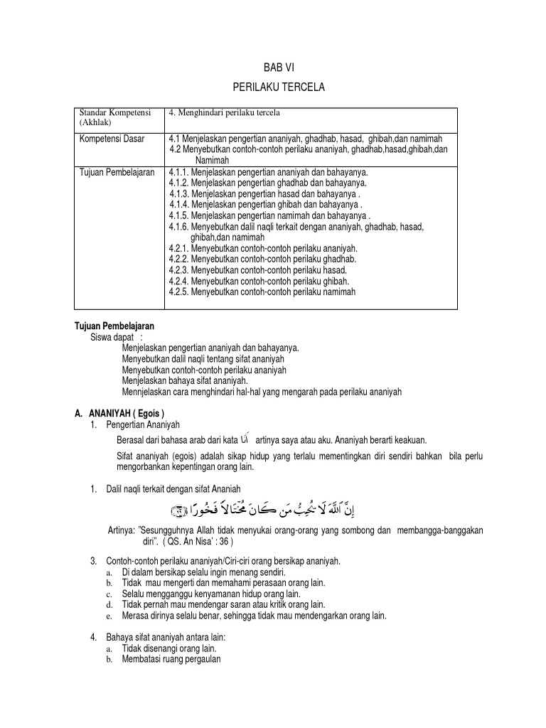 Jelaskan 4 Sebab Timbulnya Akhlak Tercela Namimah