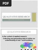 Qualitative Research: Defining and Designing