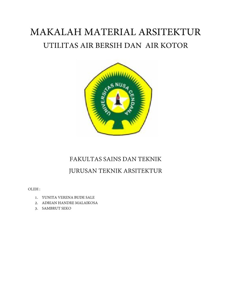 Contoh Makalah Tentang Air Bersih