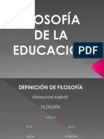 Filosofia de La Educacion