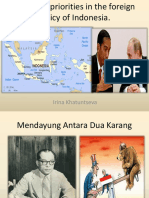 The Main Priorities in The Foreign Policy of Indonesia