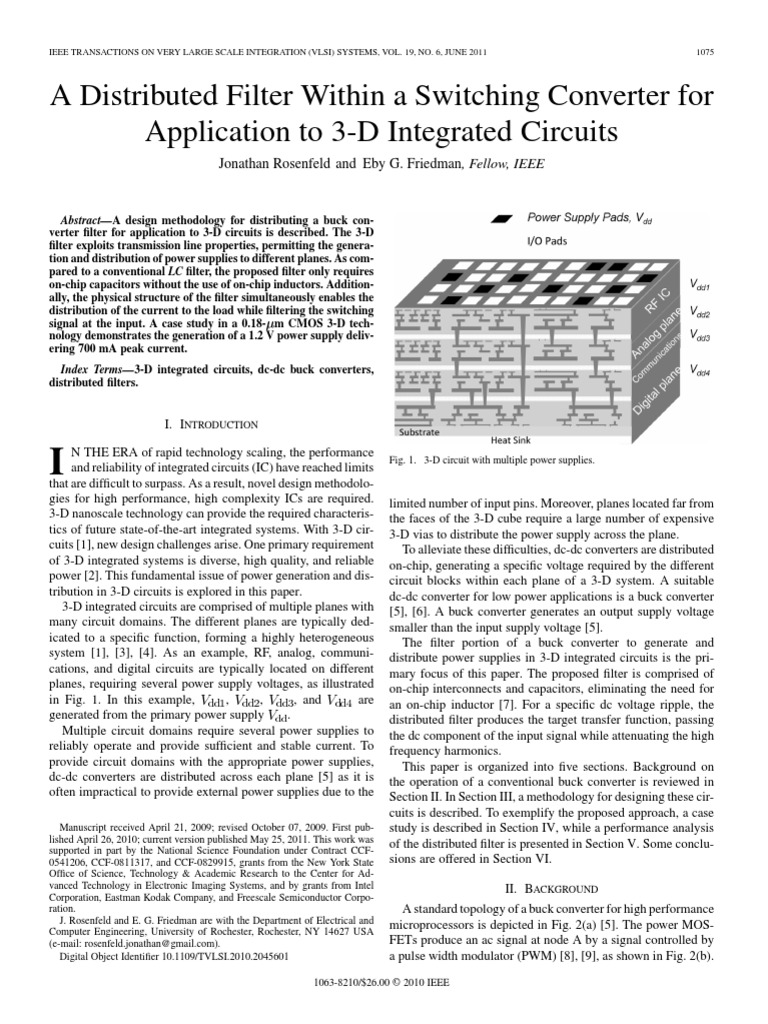 A Distributed Filter Within A Switching Converter For Application To 3 ...