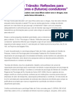 "Psicologia e Trânsito - Reflexões para Pais, Educadores e (Futuros) Condutores" - O Jornal de Hoje PDF
