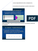Existen Dos Tipos de Ondas Sonoras Dependiendo de Cómo Se Desplacen Las PartICULAS