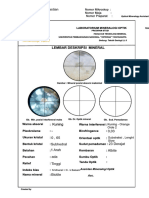 Deskripsi Mineralogi Optik Laboratorium UPN