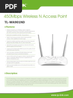 450Mbps Wireless N Access Point: TL-WA901ND