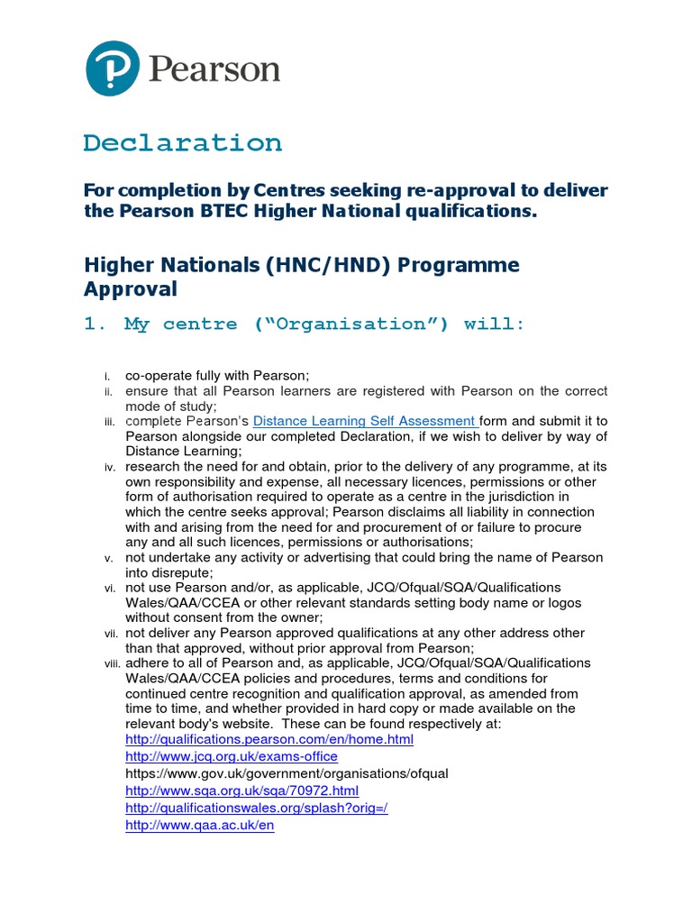 Declaration Intl Phaseii-Single v.1.2 Add Centre Number | PDF ...
