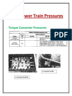 950B Power Train Pressures and Torque Converter Readings