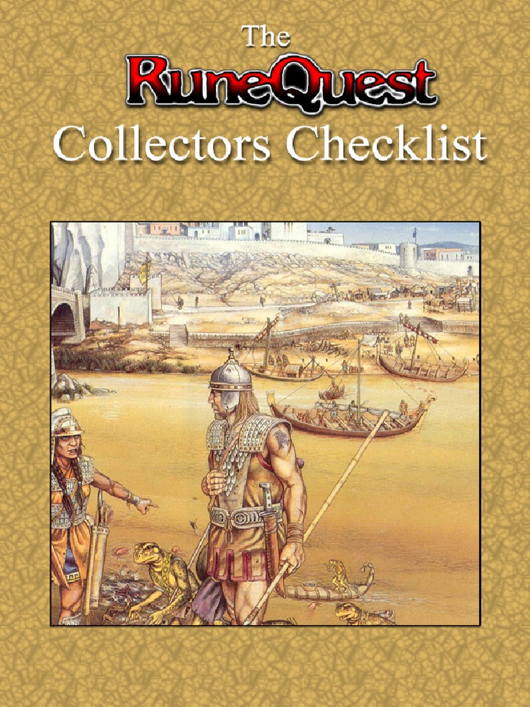 RuneQuest - Collectors - Checklist - RuneQuest - 1.0 PDF | PDF | Role ...