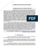 Algunos Ejemplos de Artículos de Opinión