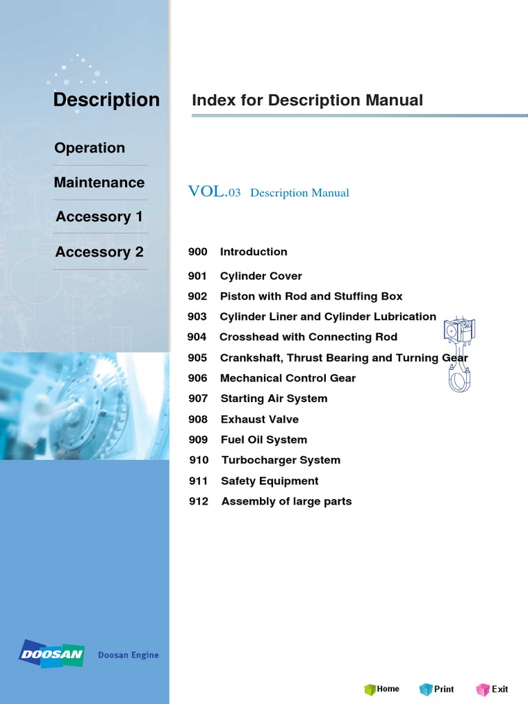 Comprehensive Description Manual Index | PDF