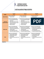 Rubrica Evaluacion Reporte Lectura