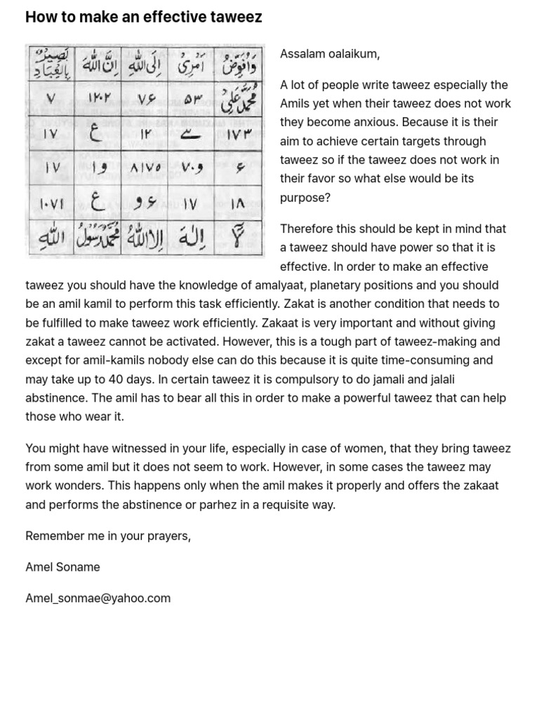 What is taweez picture