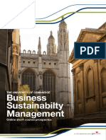 Business Sustainabilty Management: Online Short Course Prospectus
