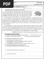 Second Year Scientific Streams: Budding Scientist/Second Term Test.