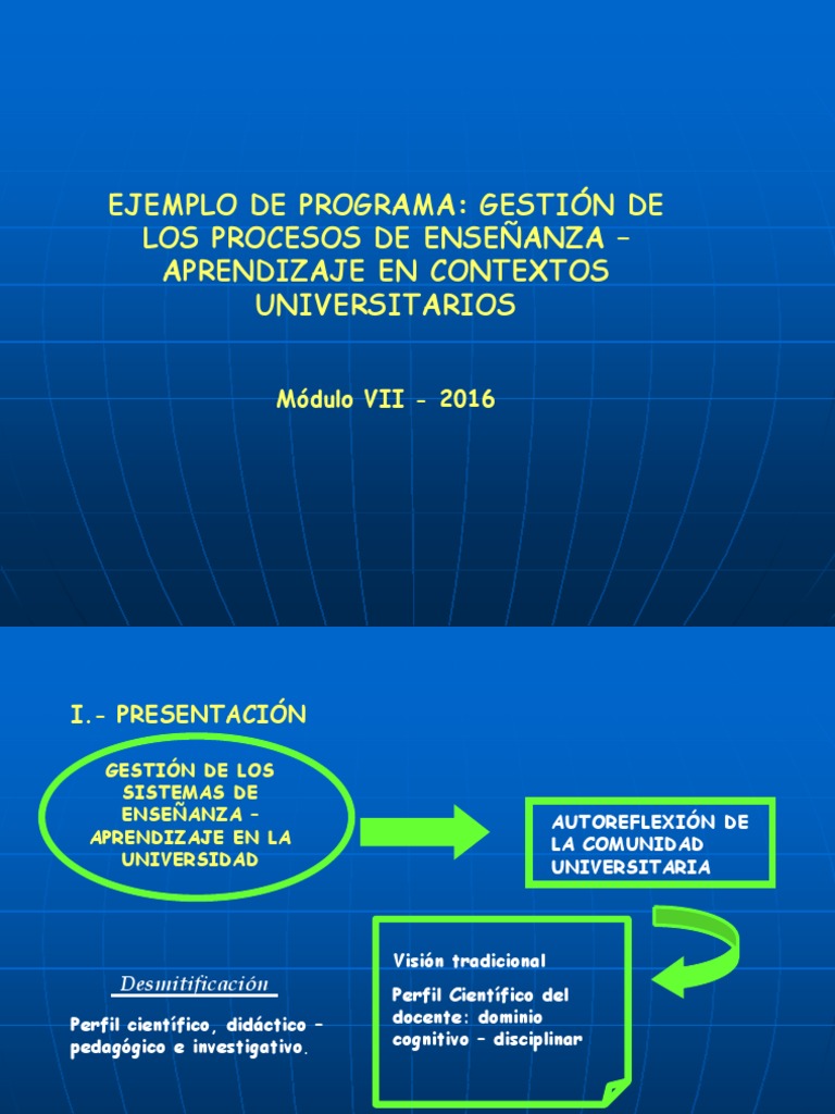 Ejemplo de Programa de Enseñanza en El Contexto Universitario | PDF ...