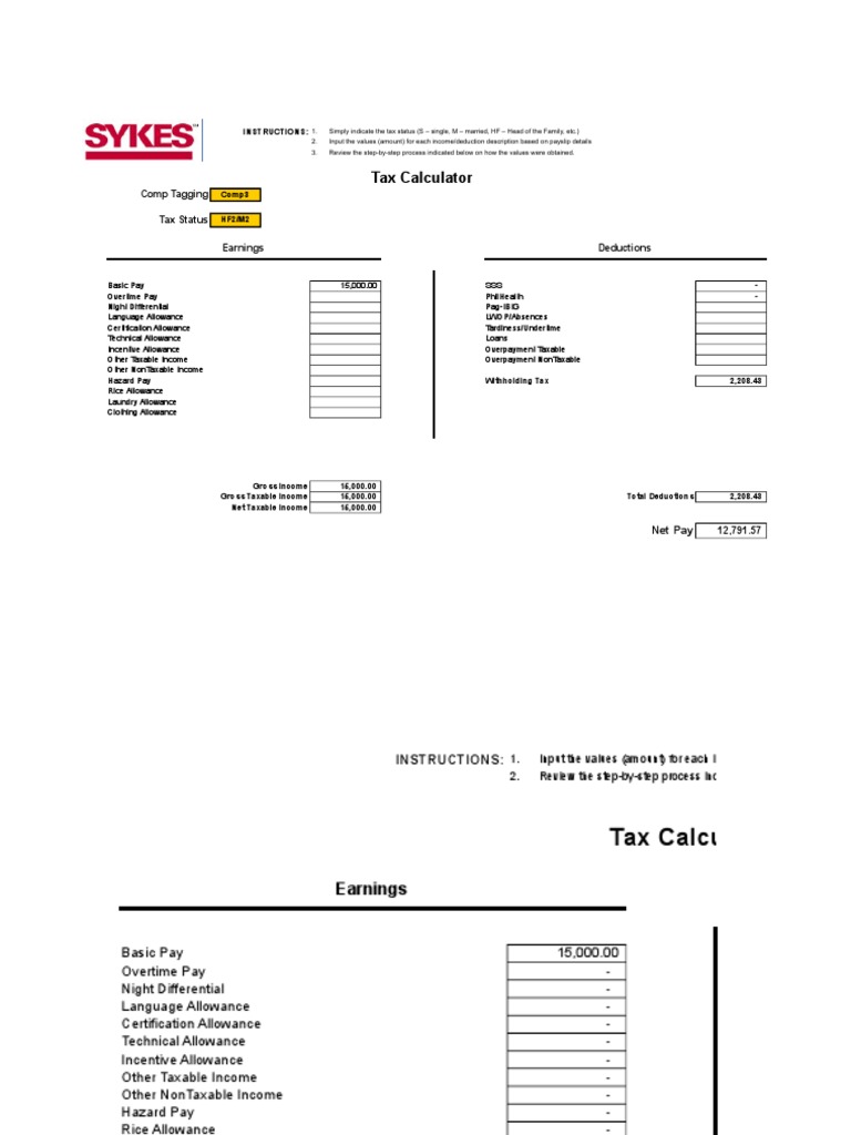 Semi Monthly Tax Calculator Before Vs Train V1 Taxable - 