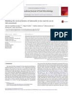 Modeling Salmonella survival in tree nuts