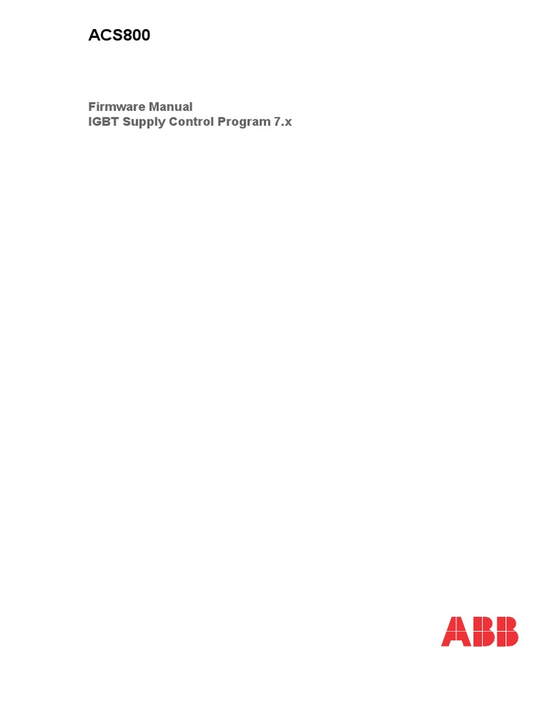 Firmware Manual IGBT Supply Control Program 7.x | Alternating Current