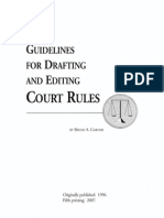 Guide For Drafting and Editing Court Rules