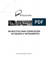 Instructivo para Codificación de Equipos e Instrumentos